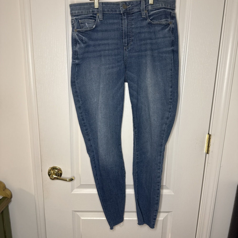 Paige Skinny Jeans Womens Size 30 Verdugo Ankle Raw Hem Stretch Mid Rise Blue